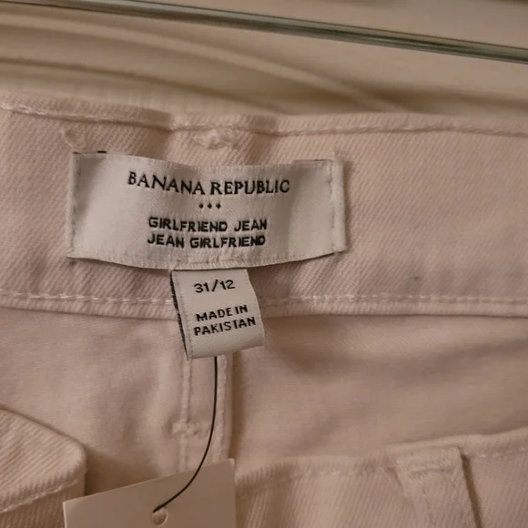 Banana Republic Women's Cream Straight Leg Jeans - Picture 2 of 5